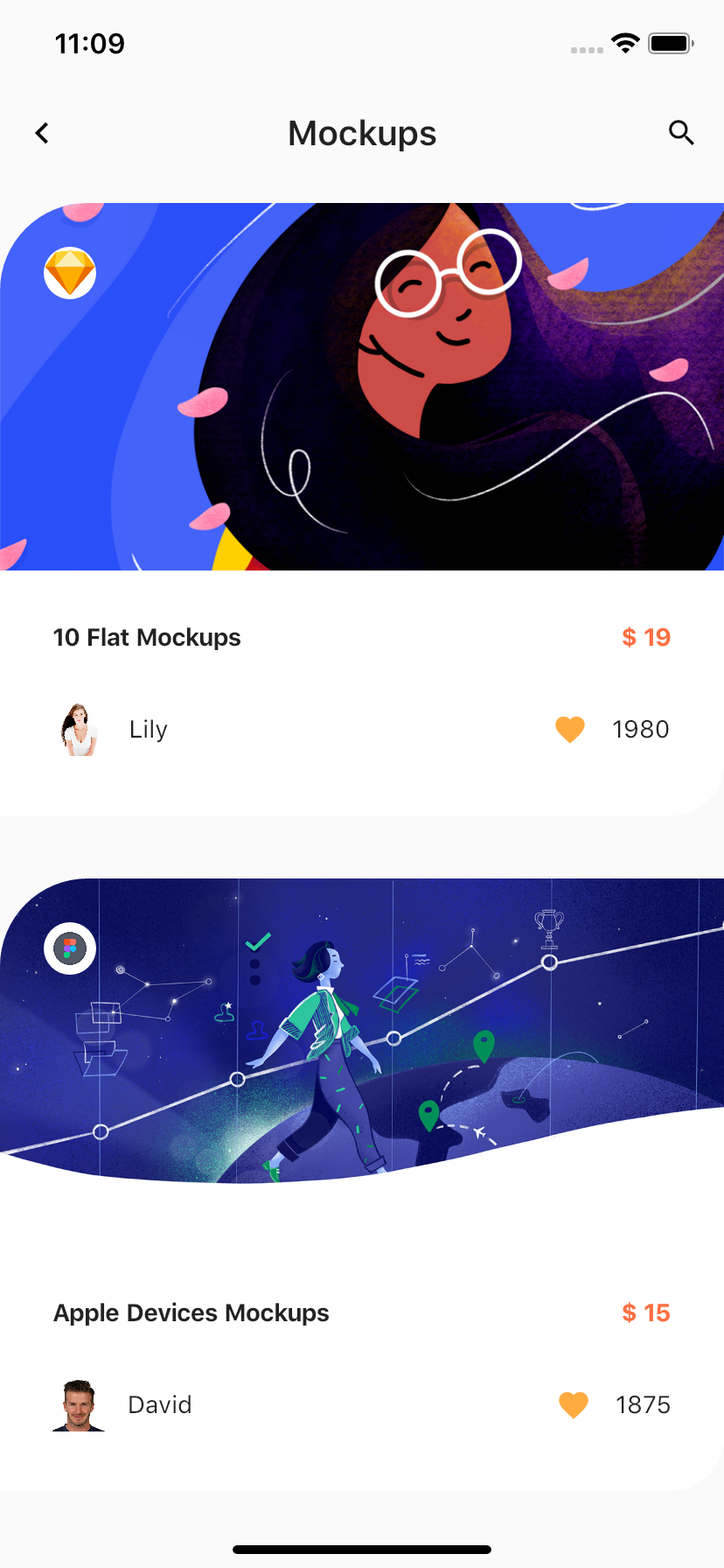 Market App home screen